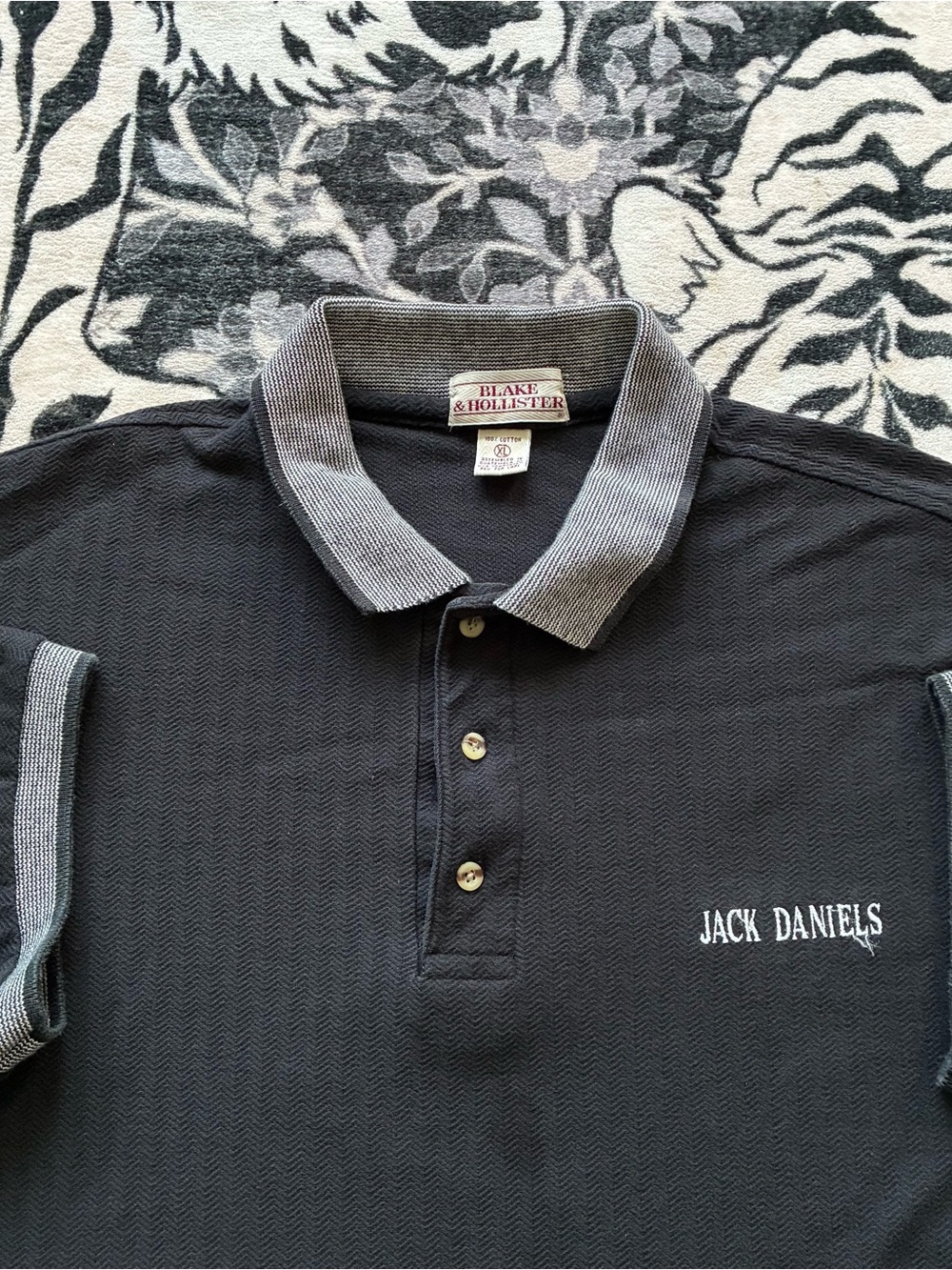 000 - VINTAGE 90s JACK DANIELS LIQUOR WHISKEY POLO EMBROIDERED T SHIRT